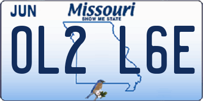MO license plate OL2L6E