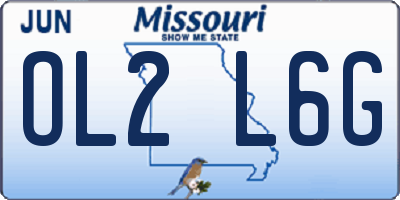 MO license plate OL2L6G