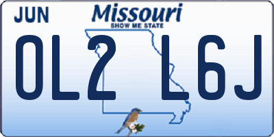 MO license plate OL2L6J