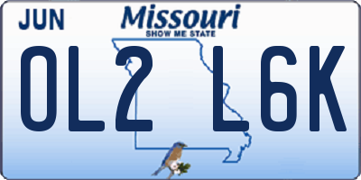 MO license plate OL2L6K
