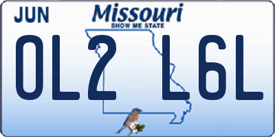 MO license plate OL2L6L