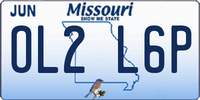 MO license plate OL2L6P
