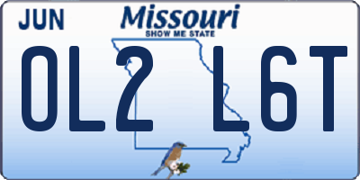 MO license plate OL2L6T