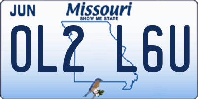 MO license plate OL2L6U
