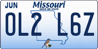 MO license plate OL2L6Z