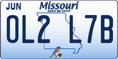 MO license plate OL2L7B