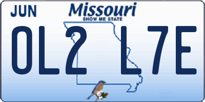 MO license plate OL2L7E