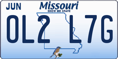 MO license plate OL2L7G