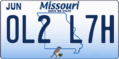 MO license plate OL2L7H