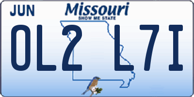 MO license plate OL2L7I
