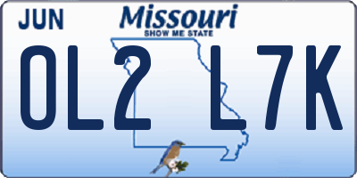 MO license plate OL2L7K