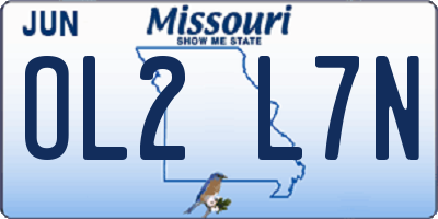 MO license plate OL2L7N