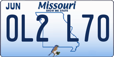 MO license plate OL2L7O