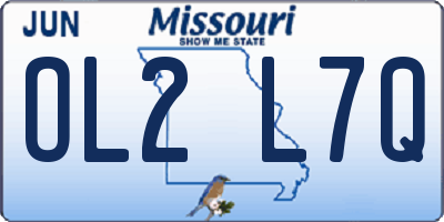 MO license plate OL2L7Q