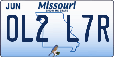 MO license plate OL2L7R