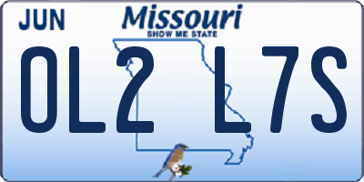 MO license plate OL2L7S