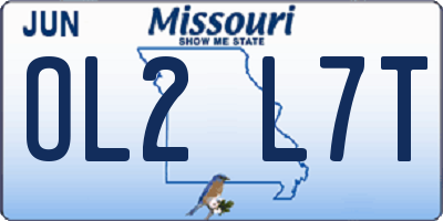MO license plate OL2L7T