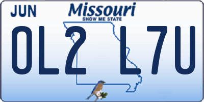MO license plate OL2L7U
