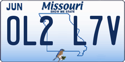 MO license plate OL2L7V
