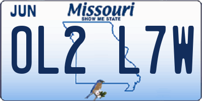 MO license plate OL2L7W