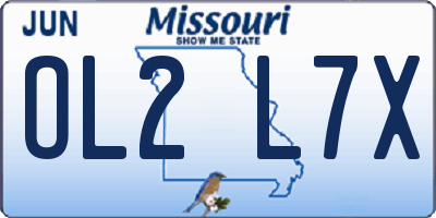 MO license plate OL2L7X