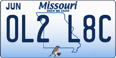 MO license plate OL2L8C