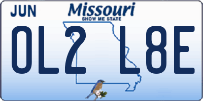 MO license plate OL2L8E