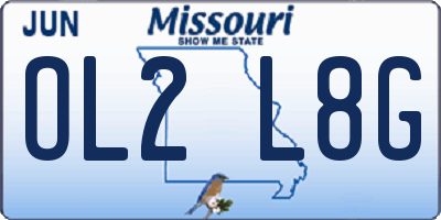 MO license plate OL2L8G
