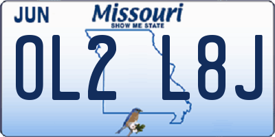 MO license plate OL2L8J