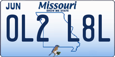 MO license plate OL2L8L