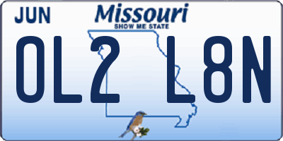MO license plate OL2L8N