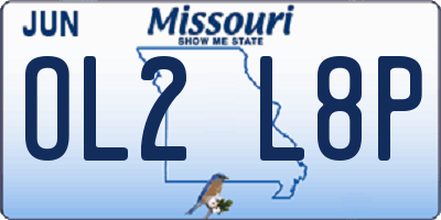 MO license plate OL2L8P