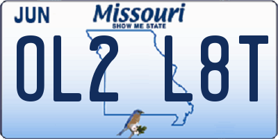 MO license plate OL2L8T