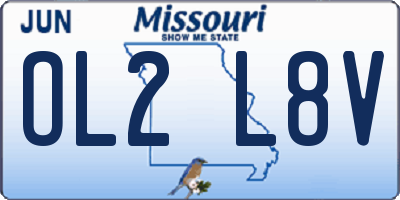 MO license plate OL2L8V