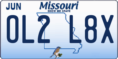 MO license plate OL2L8X