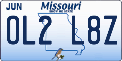 MO license plate OL2L8Z