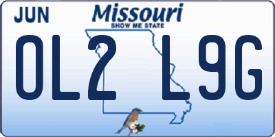 MO license plate OL2L9G