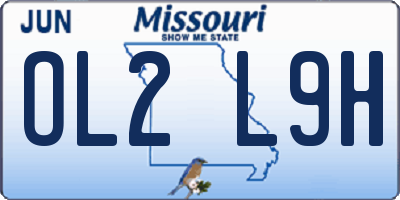MO license plate OL2L9H