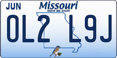 MO license plate OL2L9J