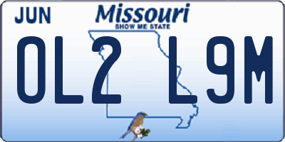 MO license plate OL2L9M