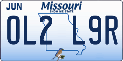 MO license plate OL2L9R