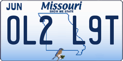 MO license plate OL2L9T