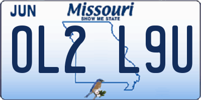 MO license plate OL2L9U