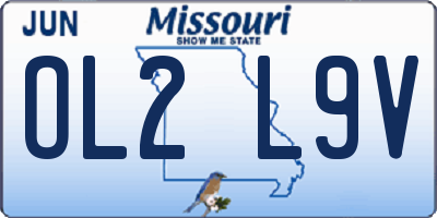 MO license plate OL2L9V