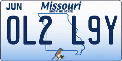 MO license plate OL2L9Y