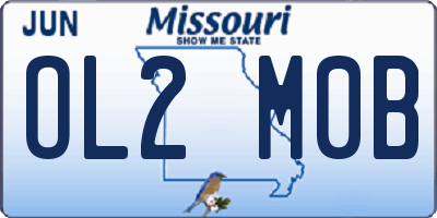 MO license plate OL2M0B