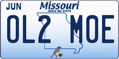 MO license plate OL2M0E