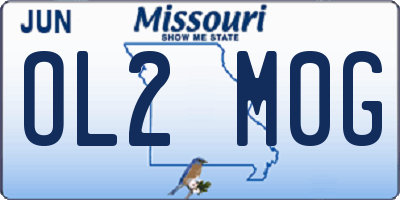 MO license plate OL2M0G