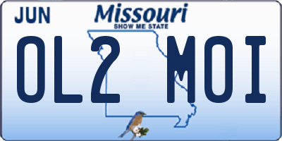MO license plate OL2M0I