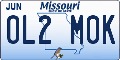 MO license plate OL2M0K